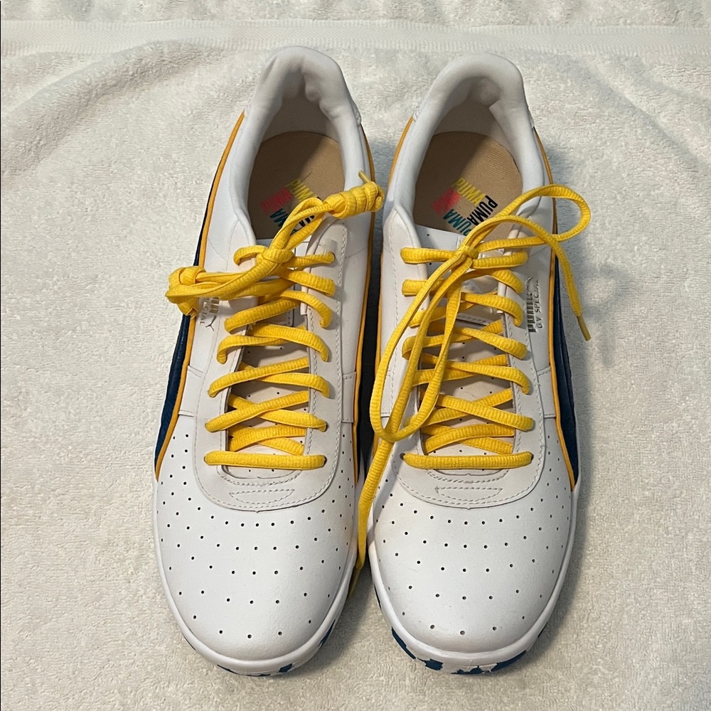 Puma Men's Sneakers in White and Yellow